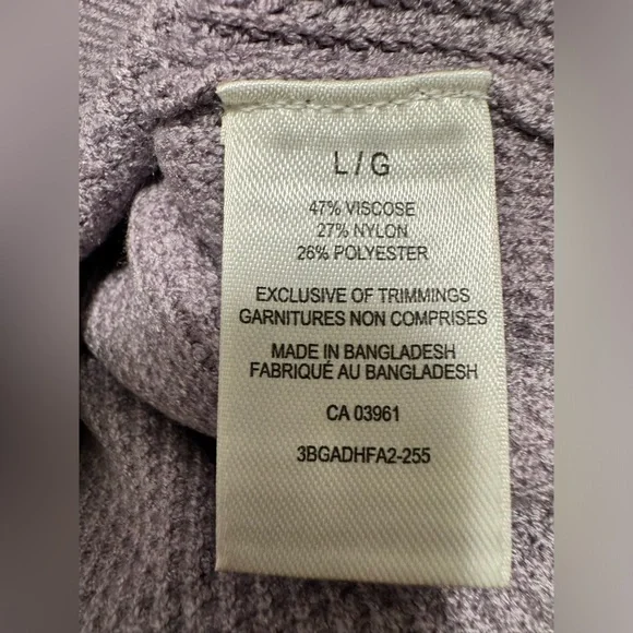 Denver Hayes Purple Waffle long sleeve sweater. Large - Picture 4 of 4